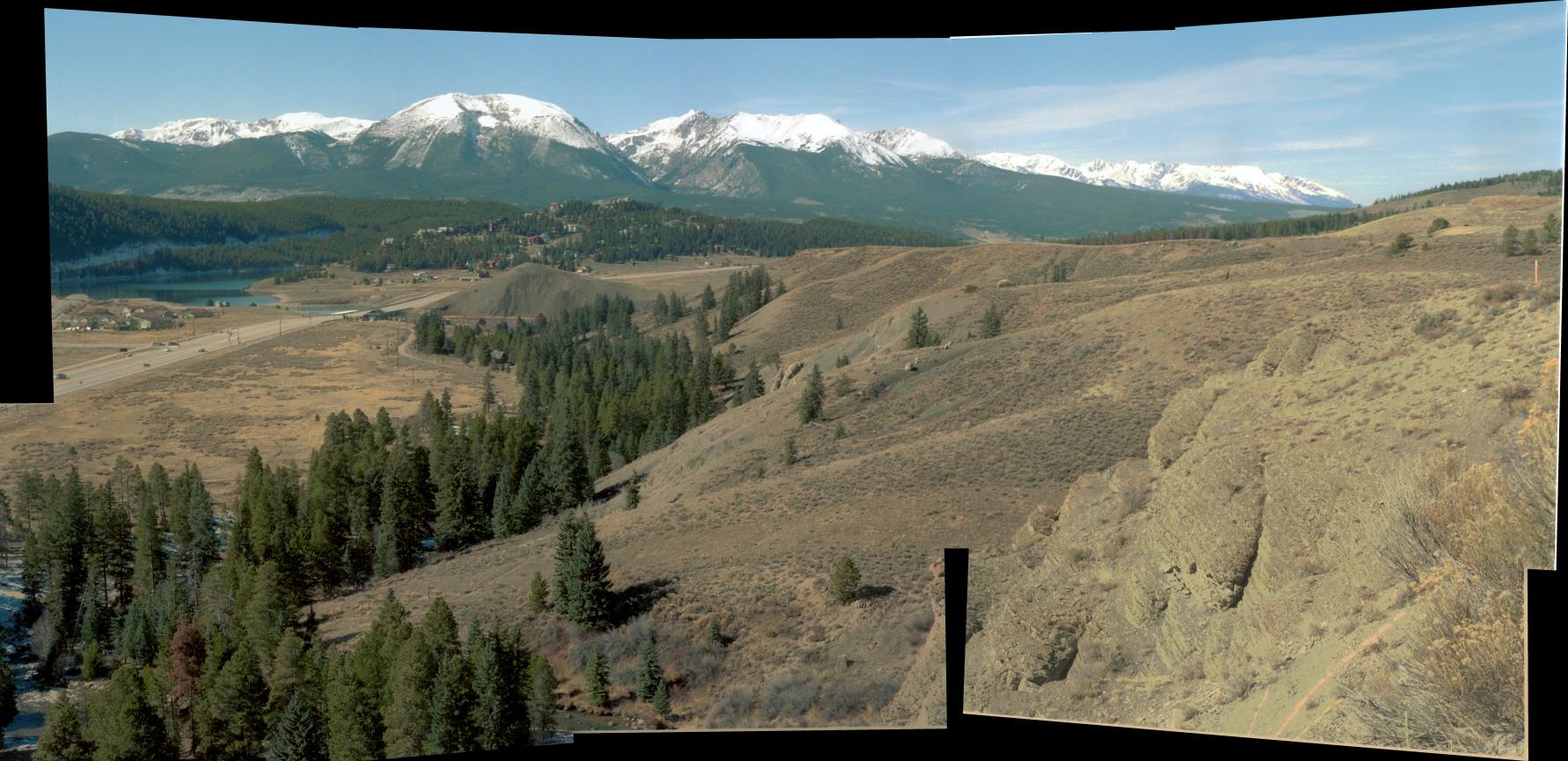 Dillon Lake and mountains behind
