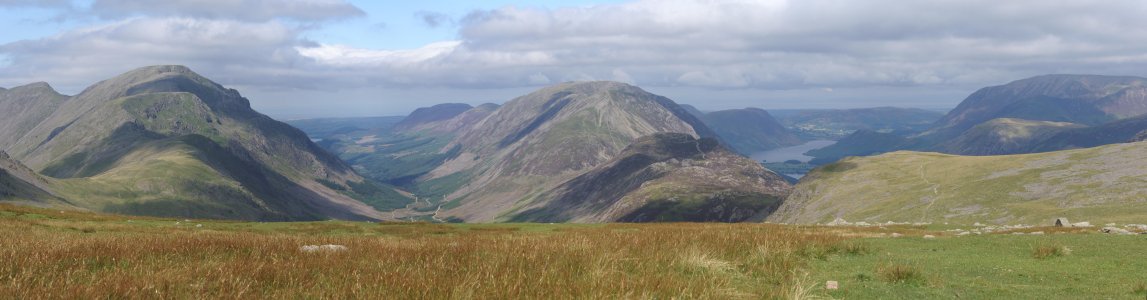 Pillar, Ennerdale, High Stile, and Buttermere from Green Gable