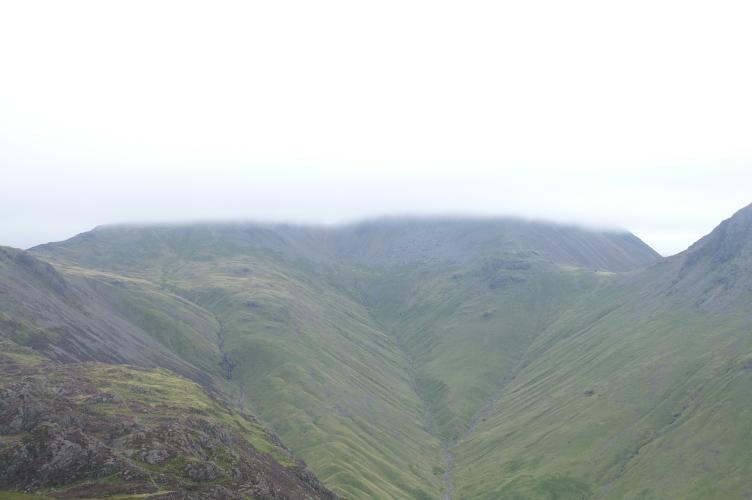 Green Gable and Great Gable in cloud