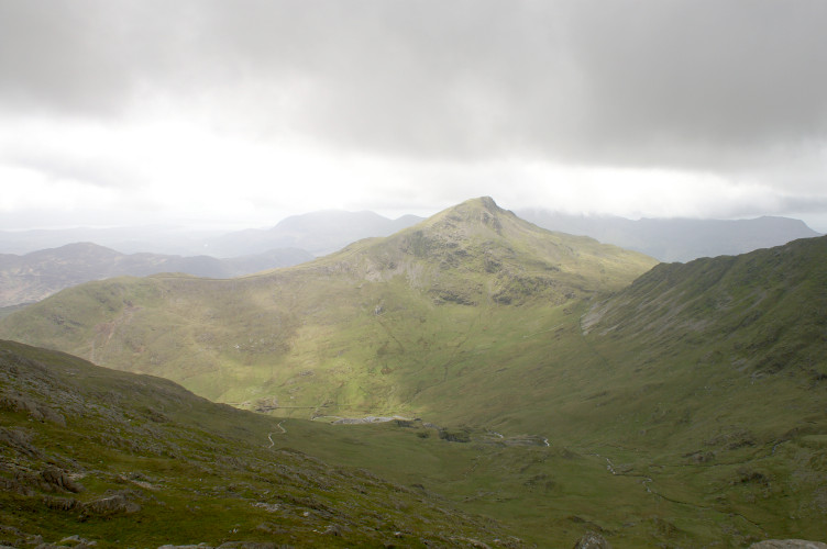 Looking back on the way up