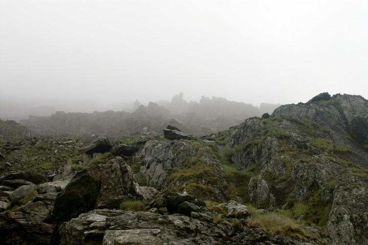 Rocks in the mist