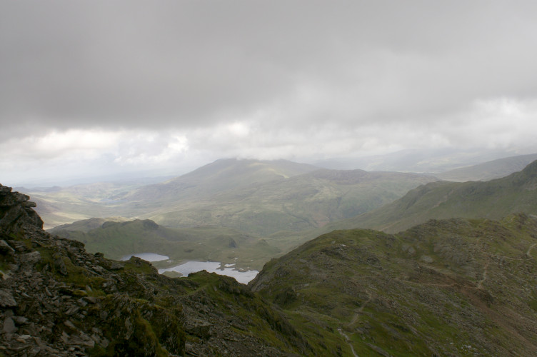 Peeping over the ridge at the hostel