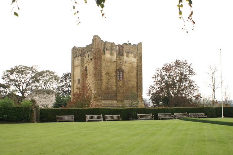 The castle from across the bowling green