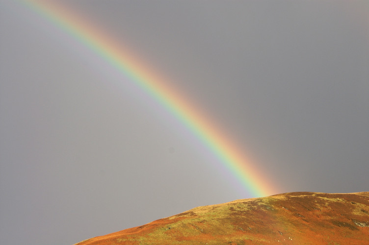 Rainbow over headland