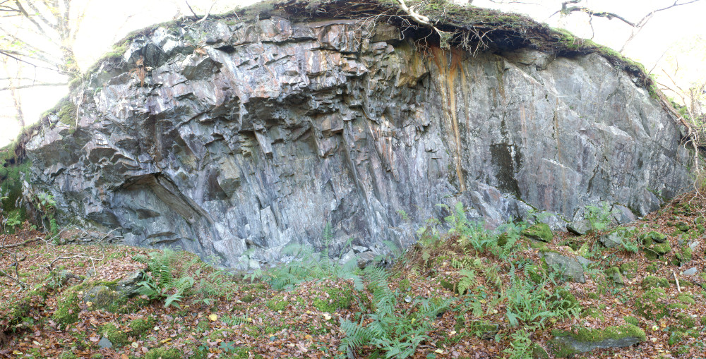 A quarry face - fisheye view