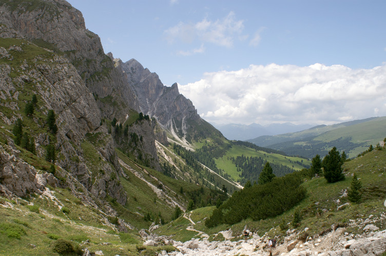 Looking back across the range