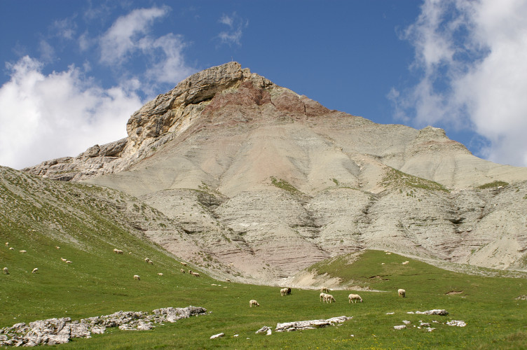 Mountain above the path