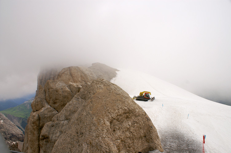 The top of the glacier