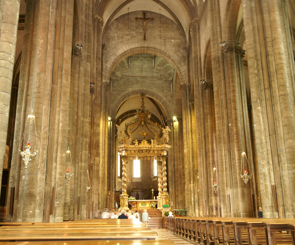 Inside the cathedral