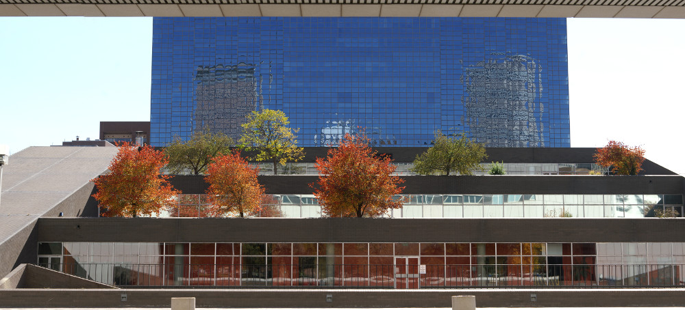 A gap in an unknown building