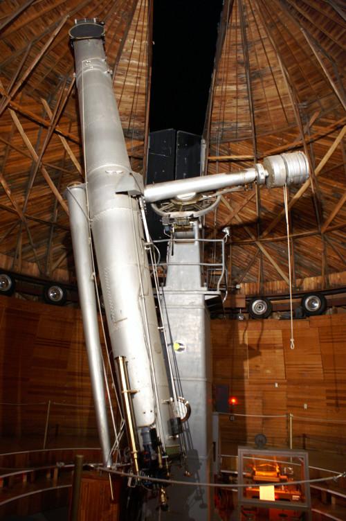 The Clark Telescope lit by flash