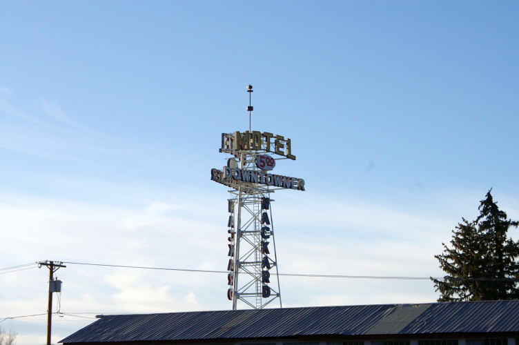 Motel sign in the morning
